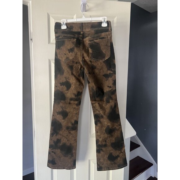 Forever 21 Women’s Bootcut Jeans 26 Brown Black Acid Wash Bleach Effect NWT - Picture 5 of 5